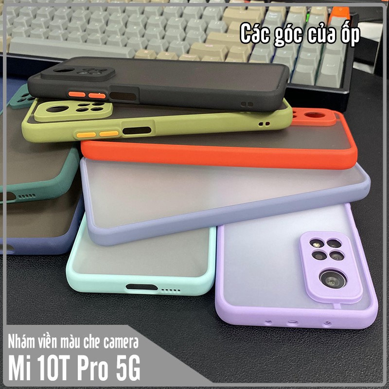 Ốp lưng cho Xiaomi Mi 10T Pro - Redmi K30S trong nhám viền màu che camera