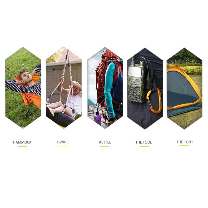 Móc Khóa Mắc Võng 16KN – Carabiner 1600KG