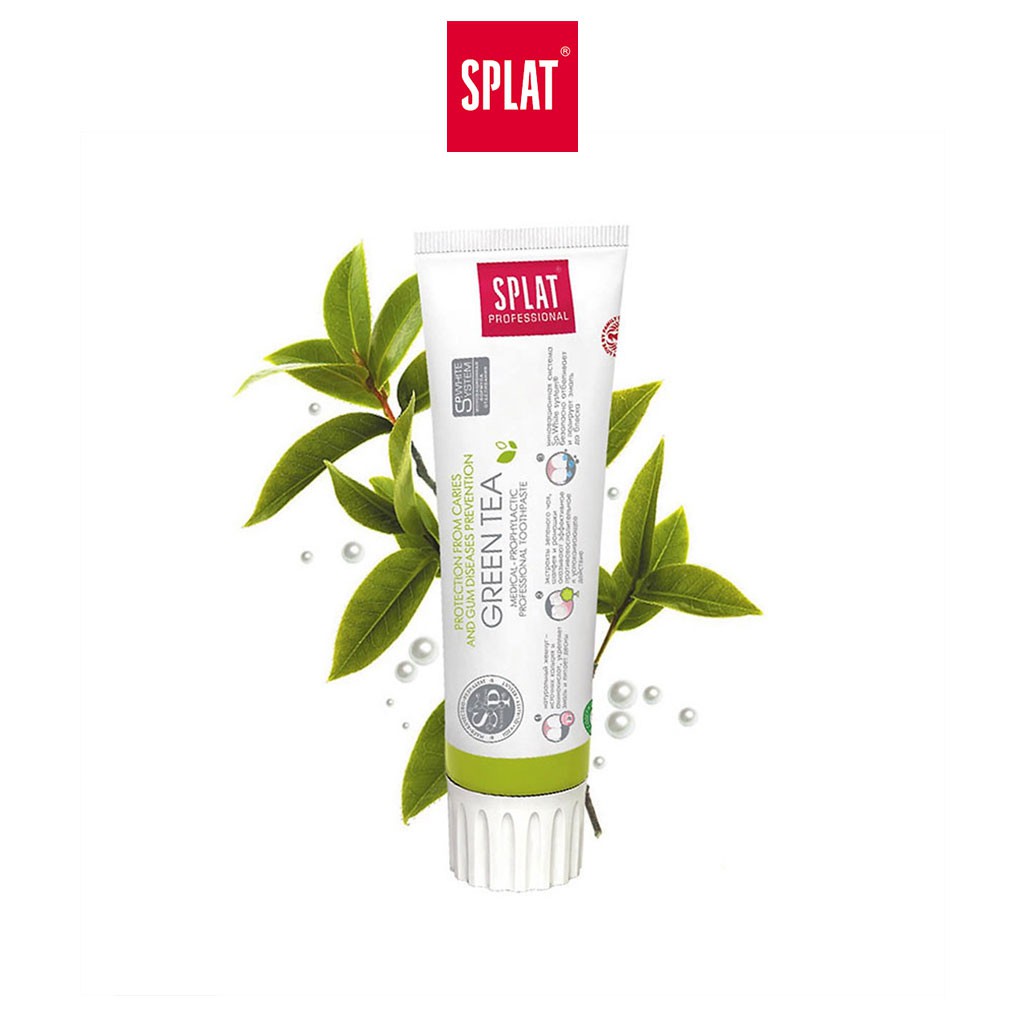 Kem Đánh Răng Trà Xanh Ngừa Sâu Răng, Giảm Viêm Splat Green Tea Professional Series (100ml) - Chính hãng 100%