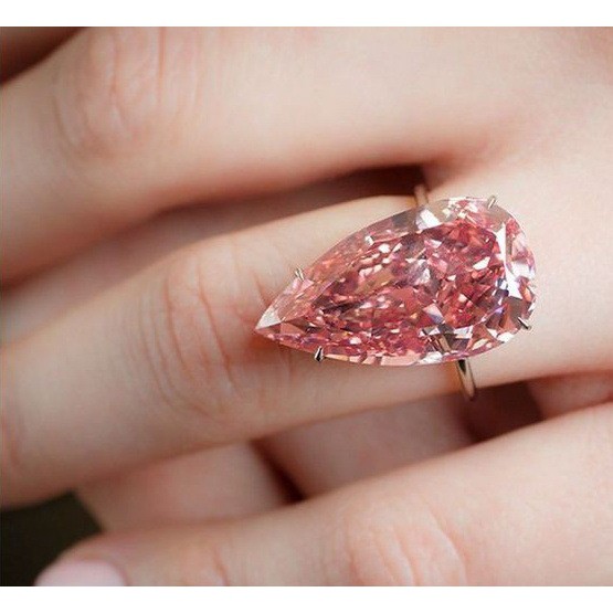 Nhẫn Đeo Tay Bằng Kim Loại Đính Đá Hình Giọt Nước Thời Trang Cho Nữ