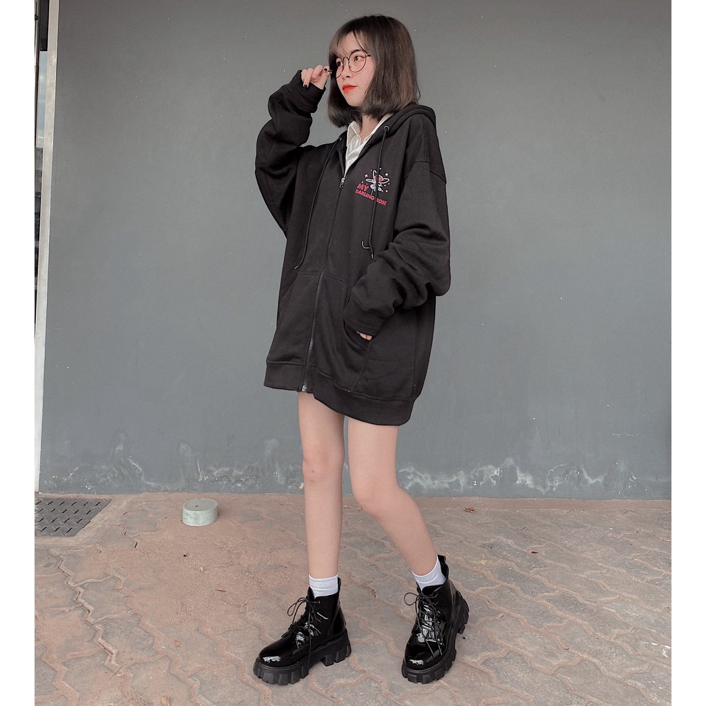 (FREESHIP) ❤ Áo khoác hoodie dây kéo form rộng PLANET ulzzang (ẢNH THẬT) (AHD001) | BigBuy360 - bigbuy360.vn