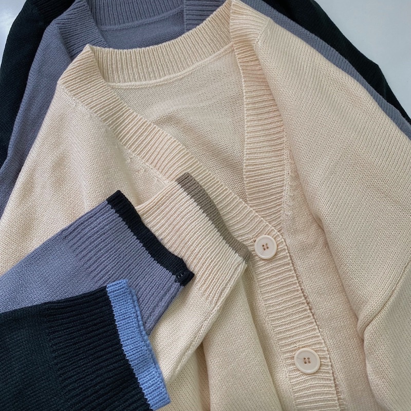 Áo Cardigan len trơn viền tay (Ảnh/Video tự chụp) | BigBuy360 - bigbuy360.vn