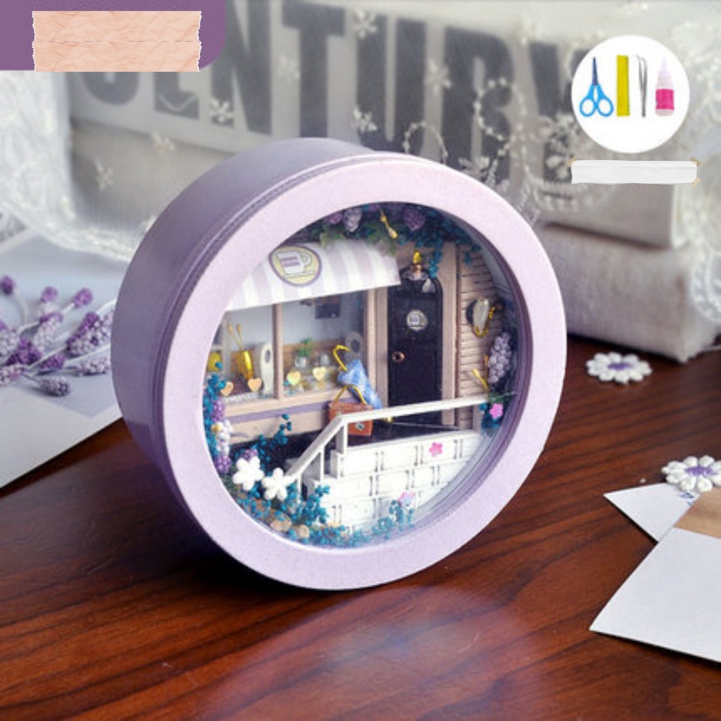 MÔ HÌNH NHÀ BÚP BÊ HÌNH TRÒN DIY LẮP RÁP MINI NHIỀU PHIÊN BẢN KÈM ẢNH THẬT