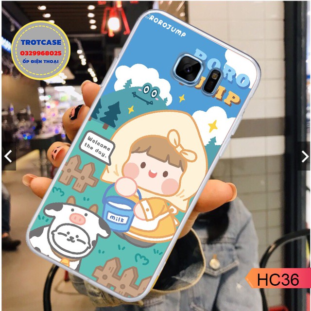 [ ỐP SAMSUNG ] Ốp lưng Samsung Note Fe/S6/S6 edge /S7/S7 edge- ốp dẻo in hình cô bé cute cùng cá sấu và dưa hấu xinh đẹp