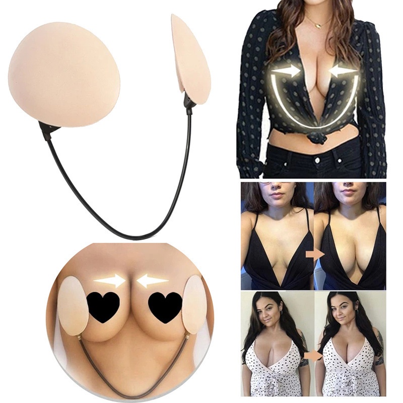 Áo Lót Nâng Ngực Tàng Hình Không Dây Kèm Quần Lót Cho Nữ