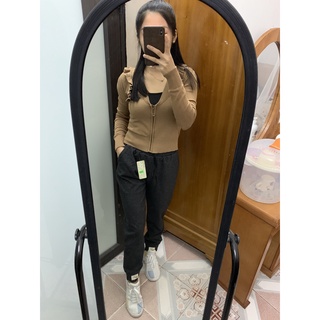 Quần jogger nhung tăm bo gấu cạp cao chất dày dặn