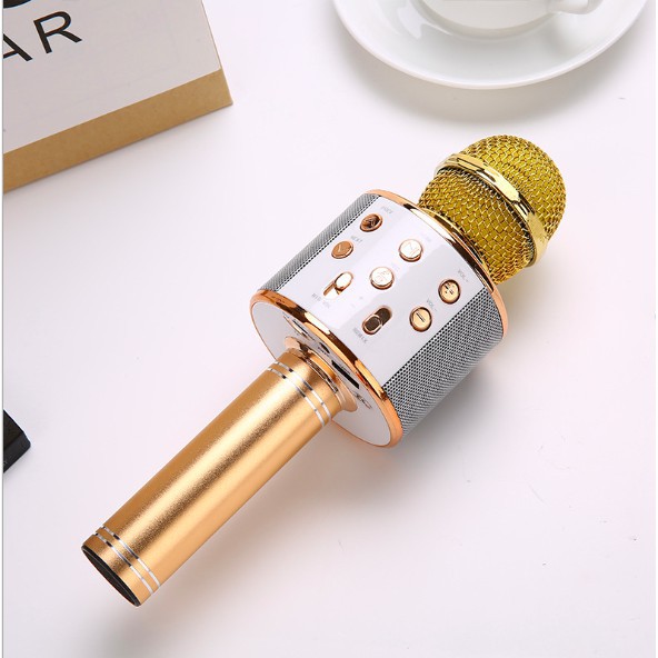 EuroQuality Micro kiêm loa bluetooth karaoke không dây KTV HIFI 1800mAh -
