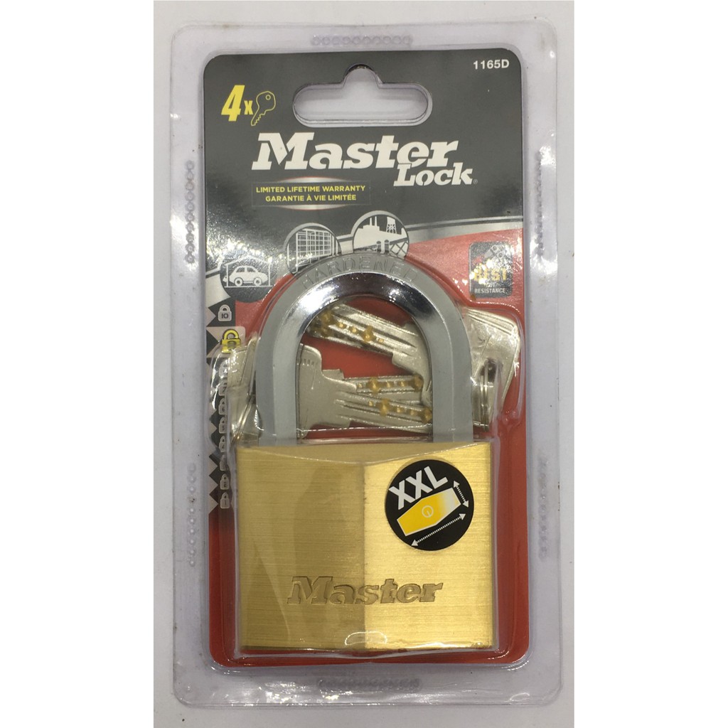 KHÓA CHỐNG CẮT THÂN ĐỒNG 60MM MASTER LOCK 1165EURD - Hàng chính hãng