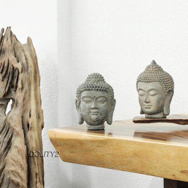 Tượng đầu phật trang trí bàn làm việc / ngoài trời da năng
