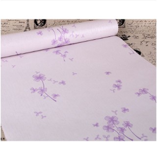 Giấy dán tường cỏ ba lá tím có sẵn keo 100x45cm