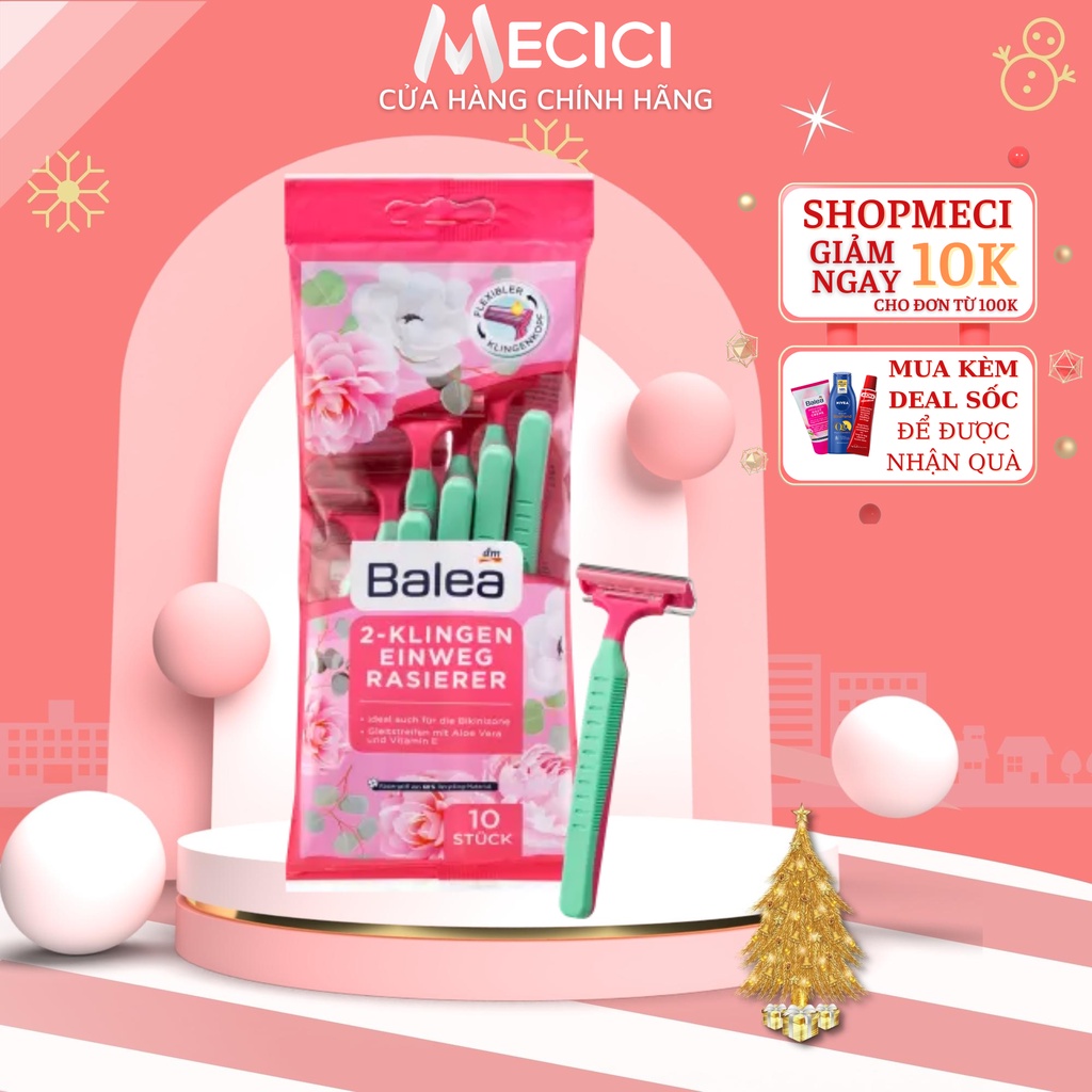 Dao cạo lông Balea lưỡi kép set 5 cái, nội địa Đức - Shop Mecici