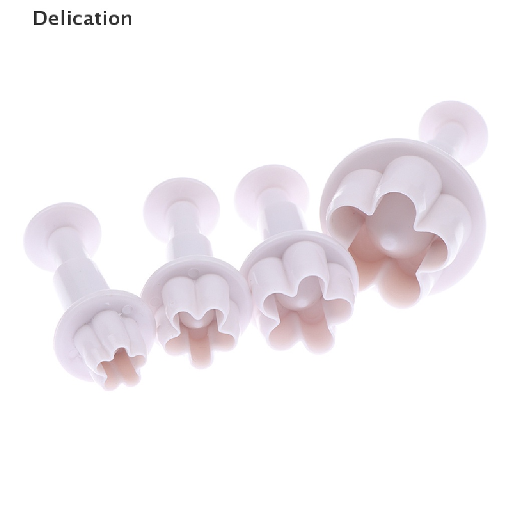 Bộ 4 Dụng Cụ Trang Trí Bánh Kem Hình Hoa Mận Xinh Xắn