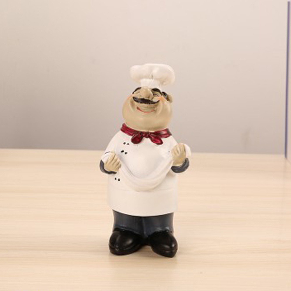 Eworld Resin Chef Figurine Miniatures Decoration Crafts Home Bar Restaurant Kitchen Ornament decor