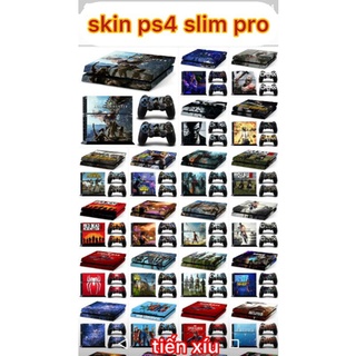 dán skin lụa ps4 slim/ Ps4 pro trang trí máy PS4