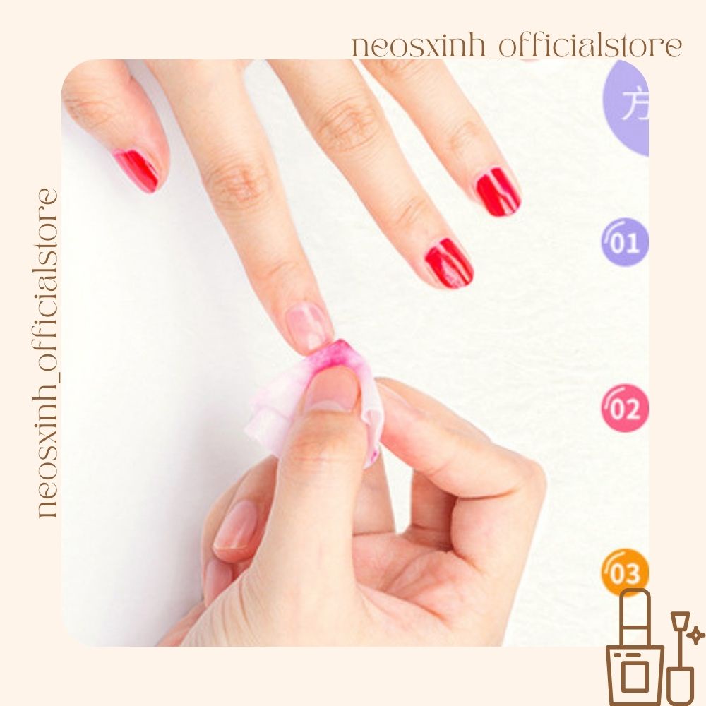 Hộp Bông Tẩy Móng Tay Fairy's Gift 48 Miếng Tiện Lợi - Neosxinh Nails