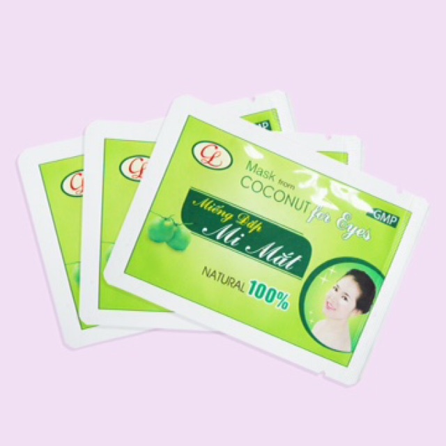 Sỉ 5 hộp (100 cặp) Mặt nạ mắt từ dừa sáng da giảm thâm quầng bọng mắt