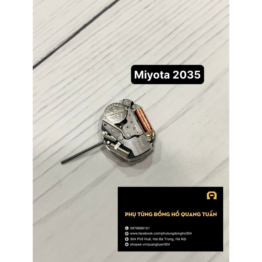 Máy đồng hồ đeo tay Miyota Nhật 2035 - Máy Kẹp - Máy Đàn