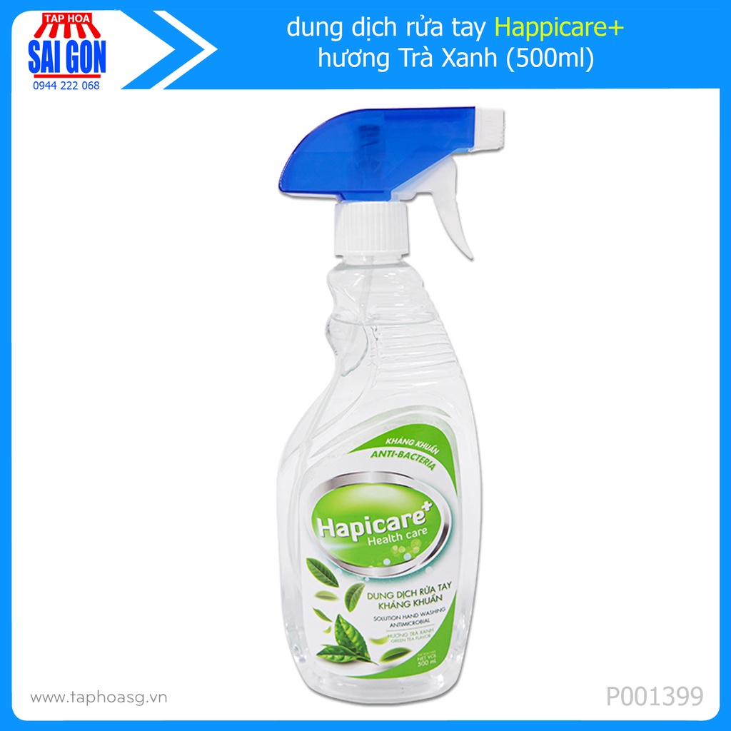Dung dịch nước rửa tay sát khuẩn y tế dạng xịt Hapicare 500ml hương Trà Xanh mang lại sự an toàn cho bạn trong mùa dịch