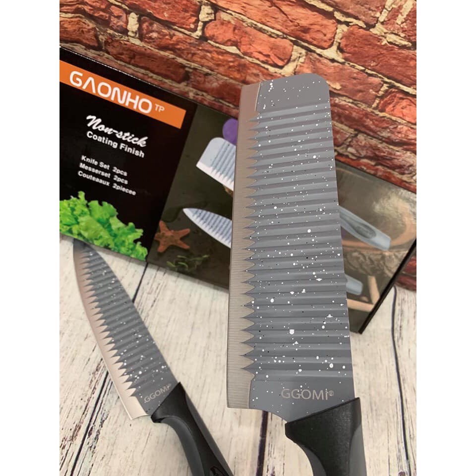 Bộ 2 dao GGOMI Hàn Quốc MK555 sắc bén, set 2 dao đa năng dành cho nhà bếp