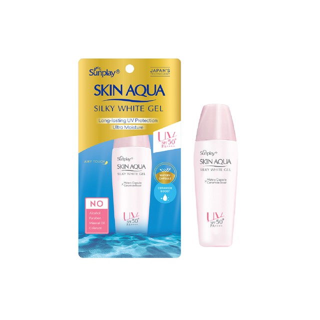 ( Mypham35 ) Gel chống nắng dưỡng da trắng mượt Sunplay Skin Aqua Silky White Gel SPF 50+, PA++++ 30g