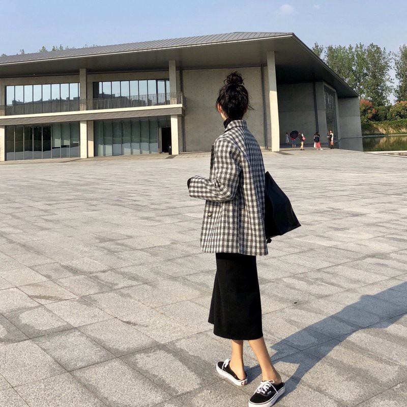 SĂN SALE - ÁO VEST CARO BASIC XUHA SIMPLE STYLE - AK057 (2 lớp) | BigBuy360 - bigbuy360.vn