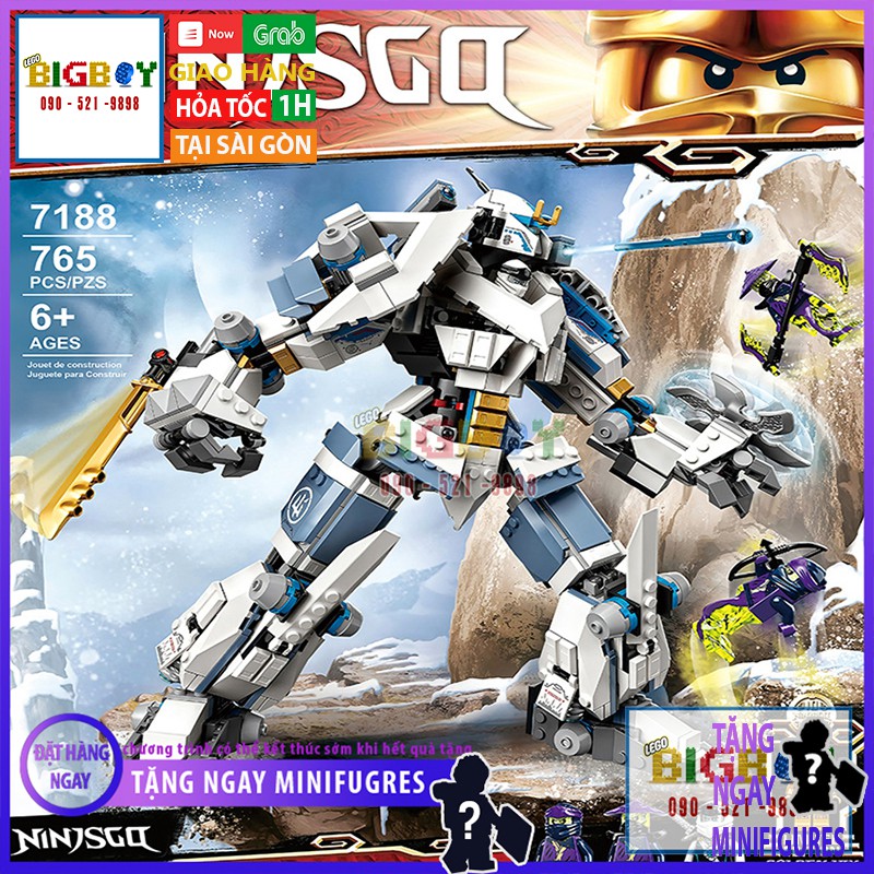 Lego ninjago robot 7188 ninja đồ chơi lắp ghép 765 pcs nhựa abs nguyên bộ an toàn chi tiết legobigboy