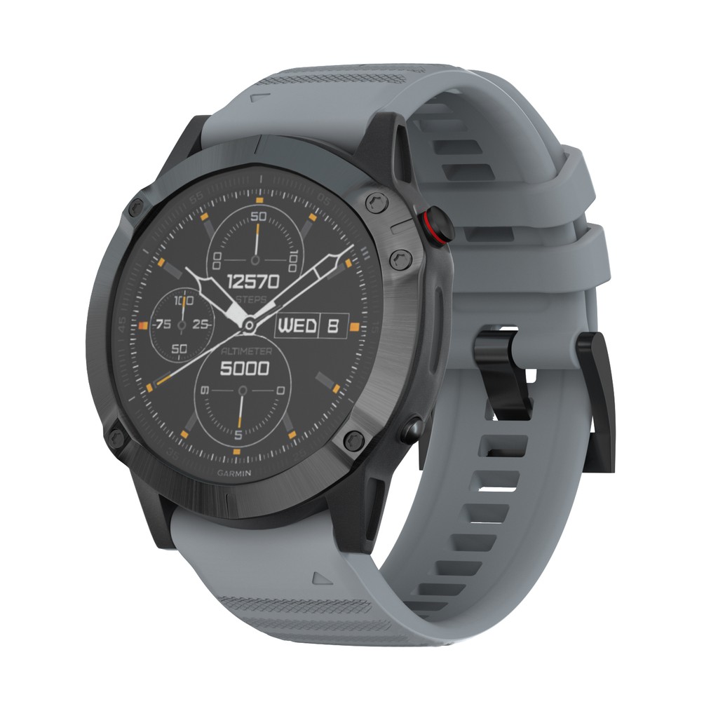 Dây đồng hồ đeo tay bằng silicon rộng 26mm đính sapphire cho Garmin Fenix 6X/Fenix 5X/5X Plus/Fenix3/3 HR/3