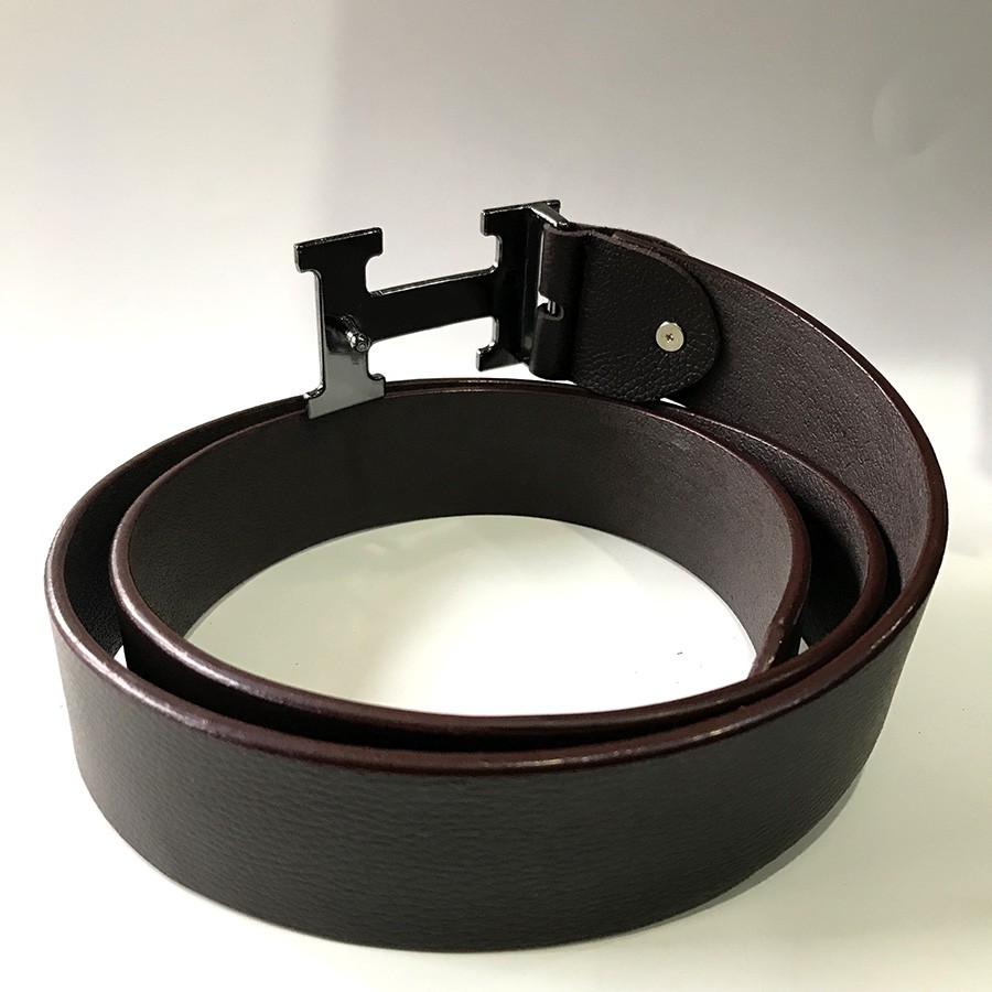 Thắt Lưng Nam Cao Cấp , Dây nịt da Mặt Khóa Bấm Chữ H