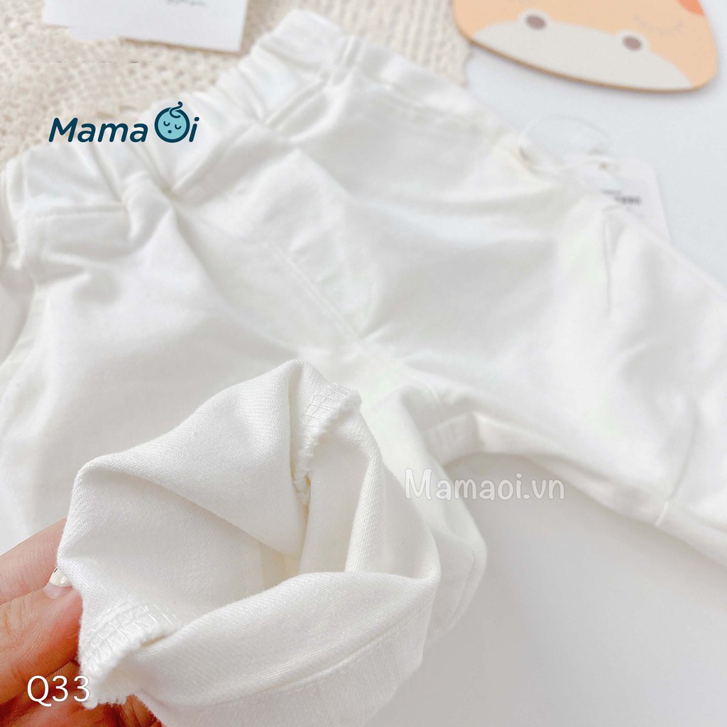 Quần kaki bé trai quần dài cho bé hai màu trắng đen vải mềm lưng thun bé từ  0-3 tuổi của Mama Ơi - Thời trang cho bé