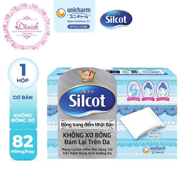 Bông Tẩy Trang Nhật Bản Silcot Xanh Dương (Hộp 82 Miếng)