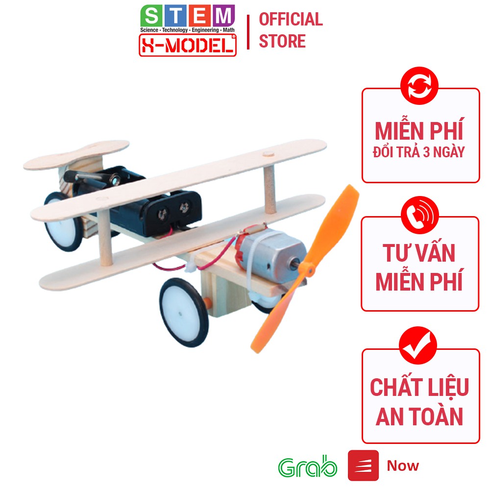 Đồ chơi STEM cho bé XMODEL Mô hình máy bay động cơ có mô tơ