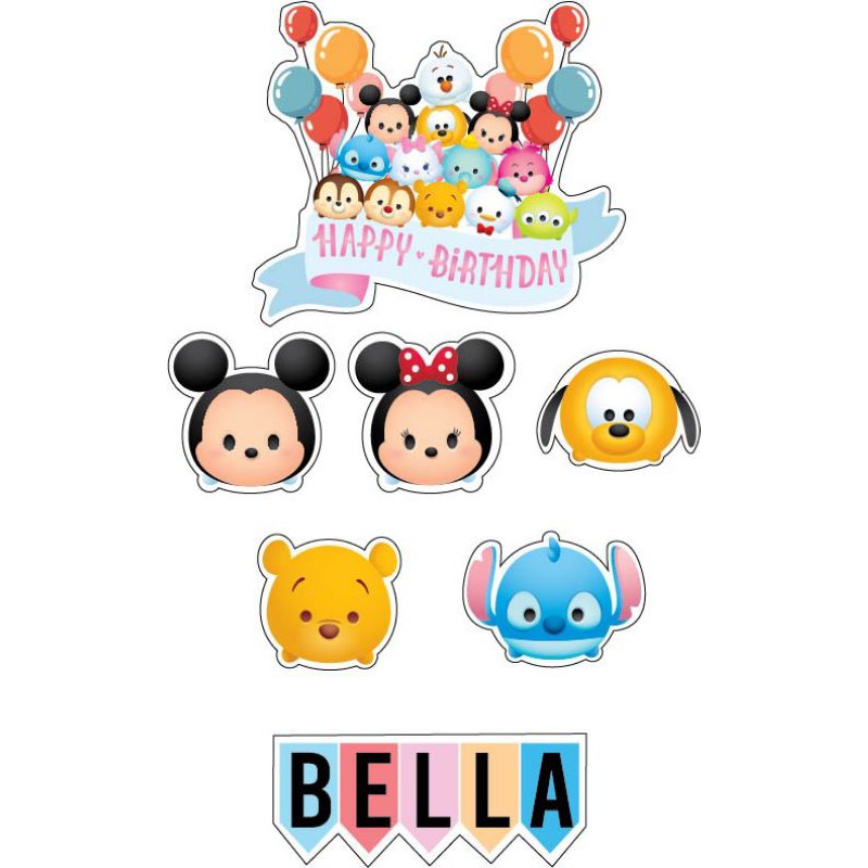 Phụ Kiện Trang Trí Bánh Hình Nhân Vật Tsum Tsum Xinh Xắn