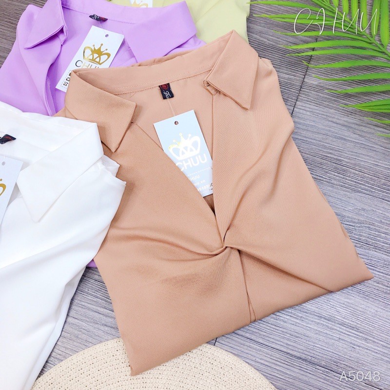 Áo sơ mi nữ xoắn ngực tay dài CHUU A5048 | BigBuy360 - bigbuy360.vn