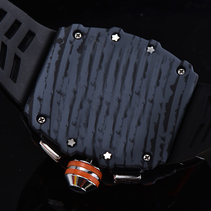 Đồng hồ Nam RM1103 Vỏ Sơn màu carbon Chronograph hoạt động Full Kim.