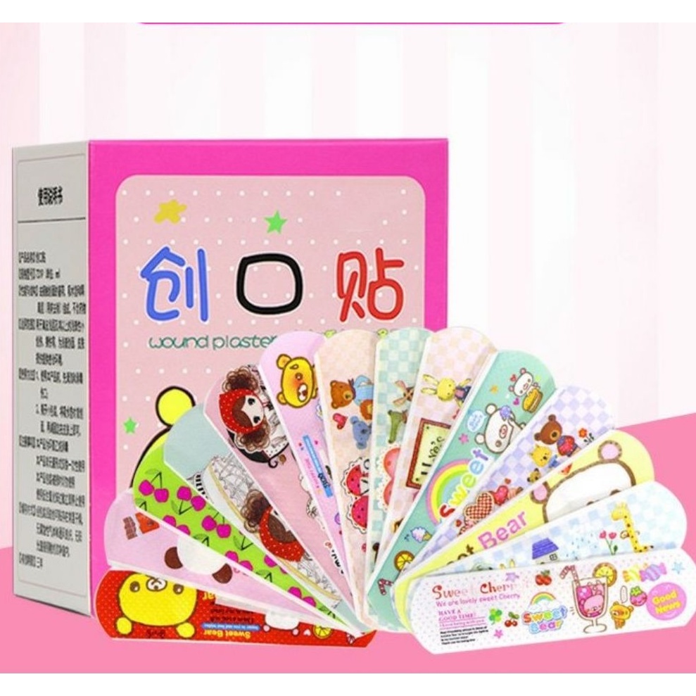 Hộp 100 miếng URGO cá nhân cute dễ thương - Băng gâu dán vết thương chống nước, tiệt trùng