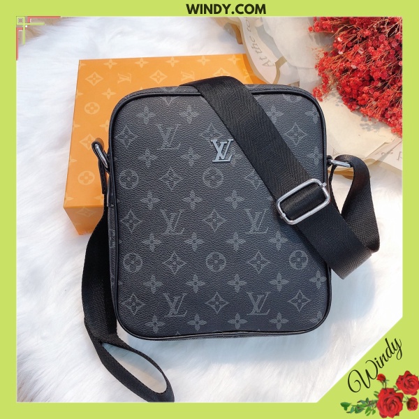 Túi đeo chéo nam lv chất da cao cấp, túi đựng ipad cho nam
