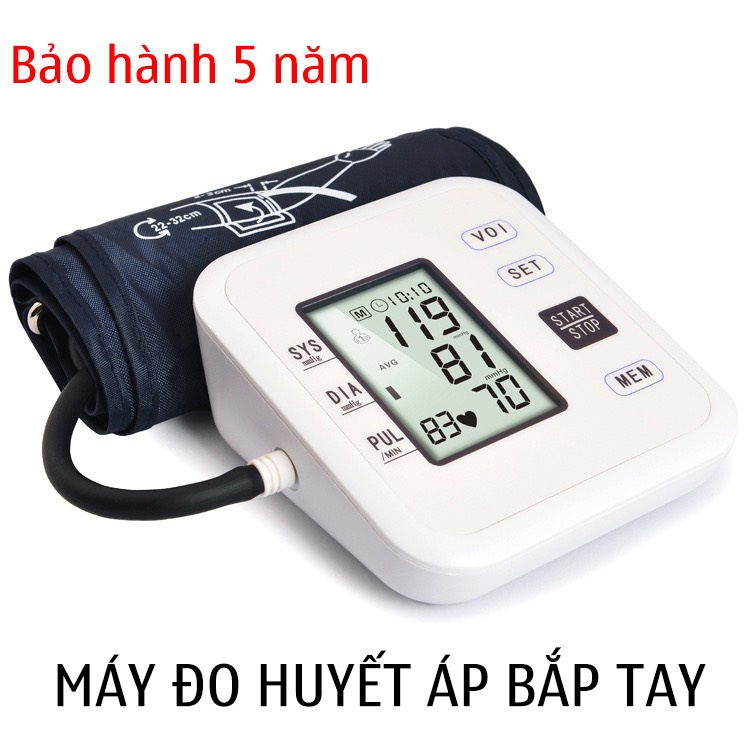 Máy Đo Huyết Áp Bắp Tay  Cổ Tay Loại Tốt Đo Nhịp Tim Màn Hình LCD Đo Nhanh Và Chính Xác Bảo Hành 5 Năm