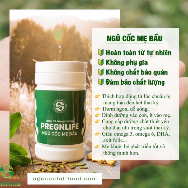 Bộ đôi 2 hũ ngũ cốc bầu và lợi sữa cho mẹ sắp sinh - Ngũ cốc Lolifood