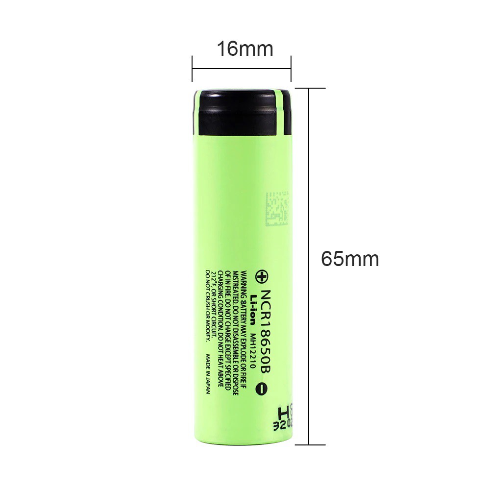 CELL PIN PANASONIC NCR18650B - DUNG LƯỢNG 3400MAH 3.7V DÒNG XẢ 5C