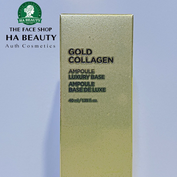 Kem lót trang điểm dưỡng da chống lão hóa nếp nhăn The Face Shop fmgt Gold Collagen Ampoule Luxury Base 40ml