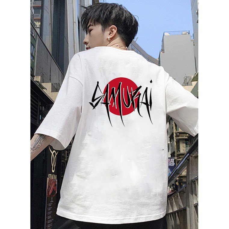 Áo thun unisex độc lạ Samurai form rộng vải dày mịn 2019T1865