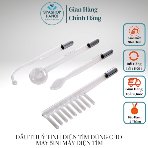 Đầu Thuỷ Tinh Điện Tím Dùng Cho Máy 5in1 Máy Điện Tím Cầm Tay