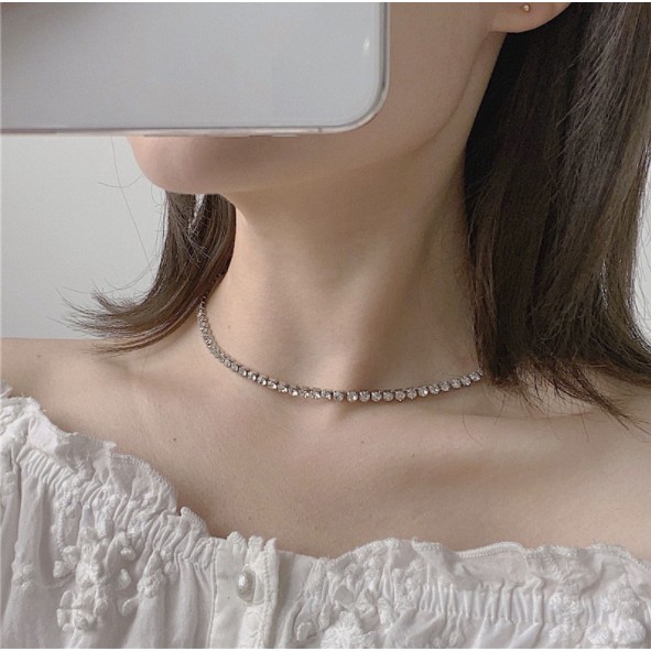 Dây chuyền choker đính đá sang chảnh - vòng cổ nữ chocker necklace cá tính - phụ kiện - Lolotica