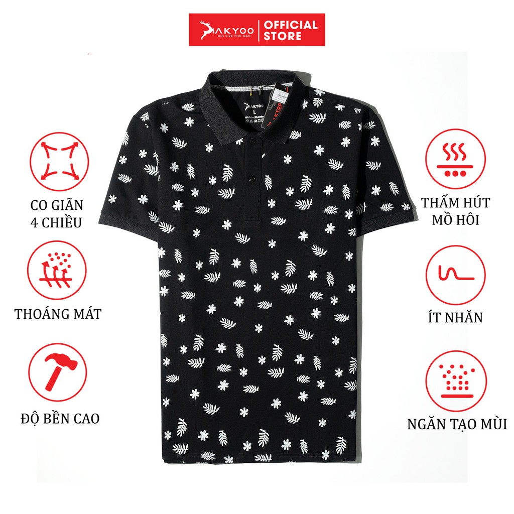 [Mã SKAMLTSM9 giảm 10% đơn 99K] Áo Polo Nam Bigsize ( Thương Hiệu Akyoo) size 80-140kg