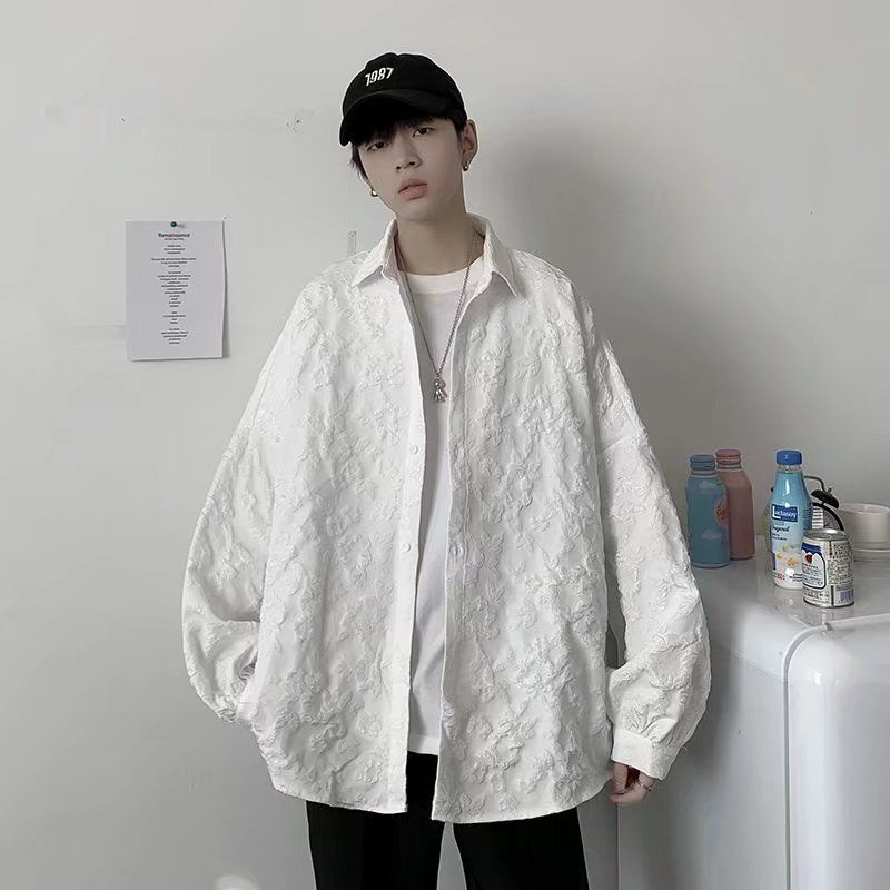 Áo sơ mi AOKANG dài tay họa tiết dập nổi màu sắc thời trang cao cấp dành cho nam