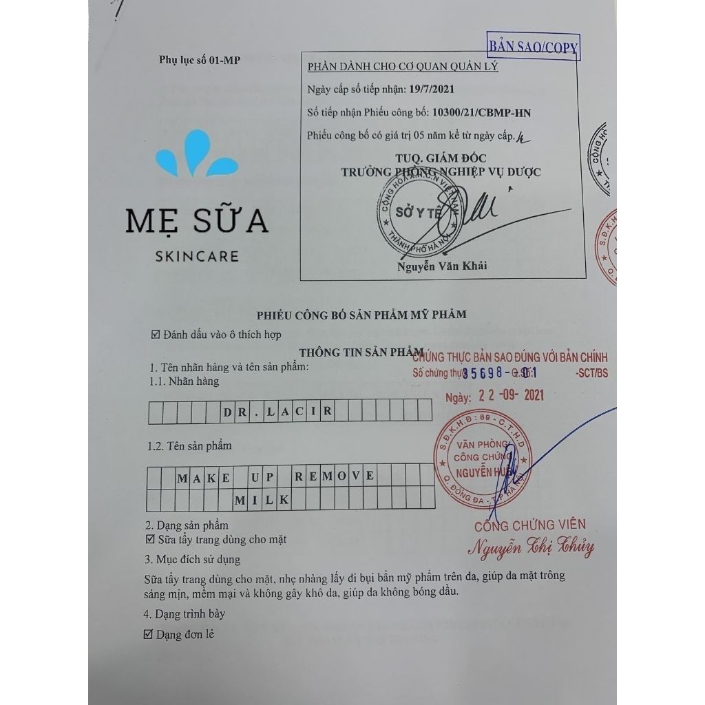 Sữa Tẩy Trang Dịu Nhẹ Làm Sạch Thu Nhỏ Lỗ Chân Lông - Makeup Remove Milk - Dr Lacir | BigBuy360 - bigbuy360.vn