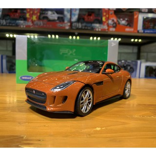 [FREESHIP] Mô hình trưng bày xe JAGUAR F-Type hãng Welly tỉ lệ 1:24 màu cam đất