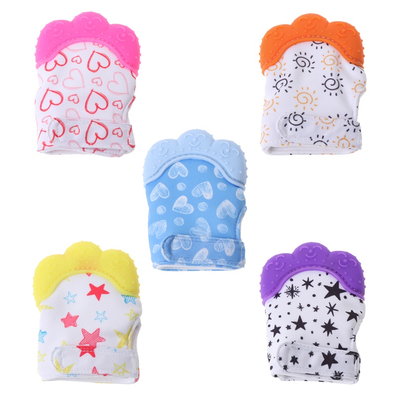 Găng Tay Silicone Màu Kẹo Cho Bé Mọc Răng