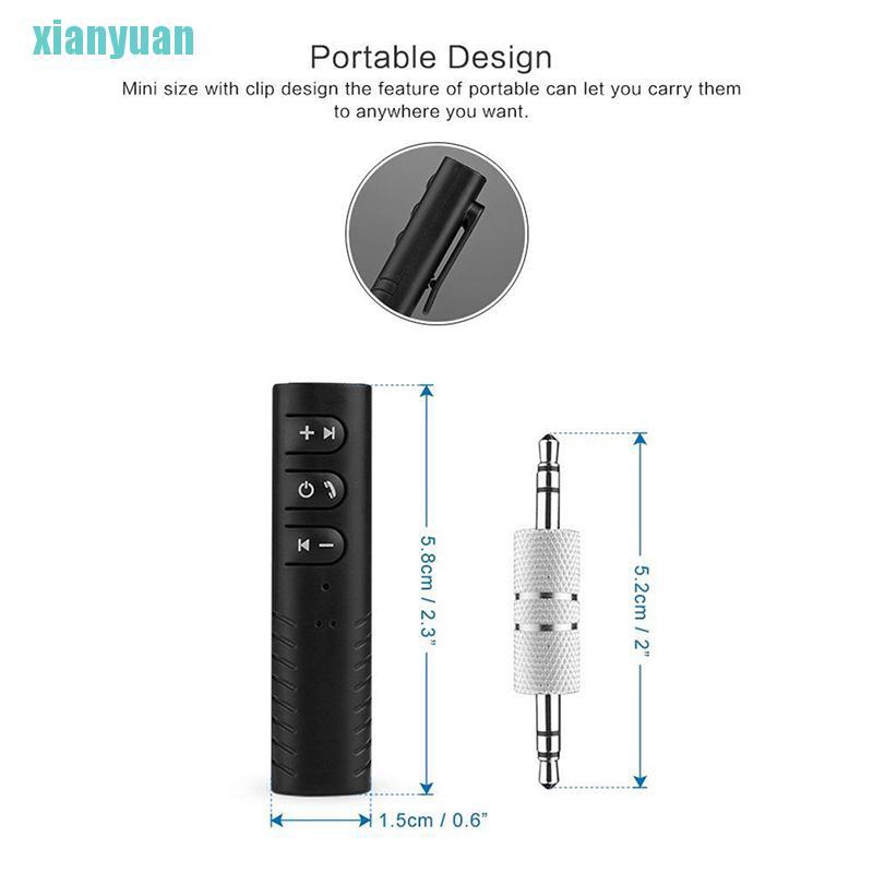 (Mới) Thiết bị nhận tín hiệu âm thanh Bluetooth không dây 3.5mm cho xe hơi