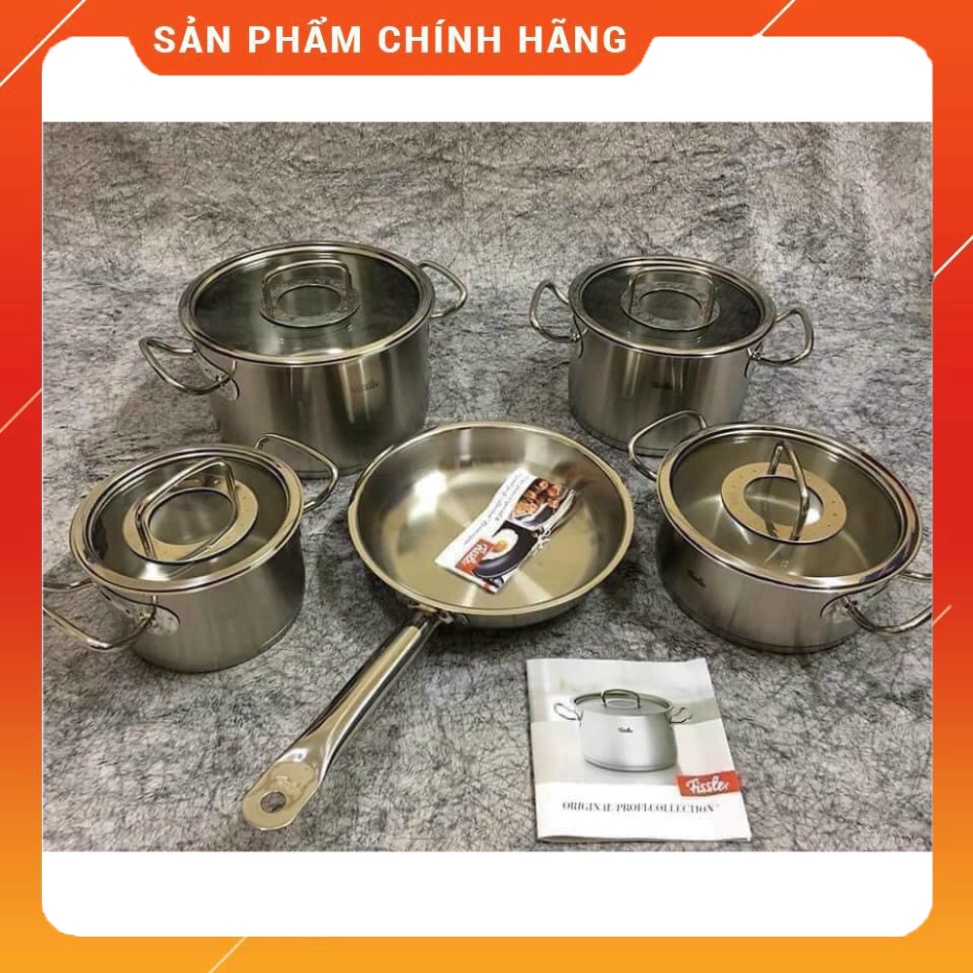 Bộ Nồi FISSLER ORIGINAL PROFI Siêu Xịn - Vung Kính (Made in Germany) - BH 12 Tháng